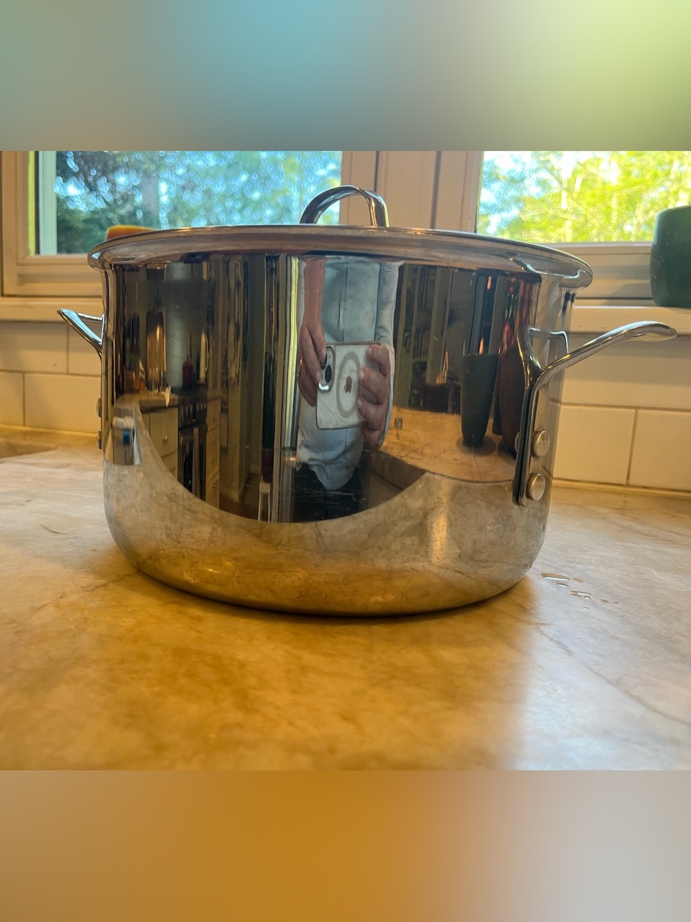 Calphalon Stainless Steel Stockpot with Lid - Silver